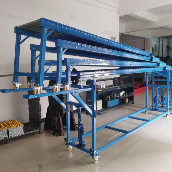 Telescopic Gravity Unloading Roller Conveyor System